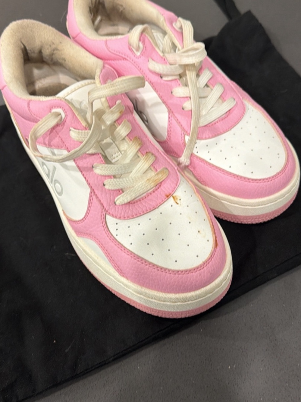 ALO Yoga Pink and White Men’s Low-Top Sneakers